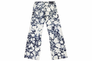 Louis Vuitton ルイヴィトン デニムパンツ ポピードロシー 19SS コットン 牛革 ブルー ホワイト サイズ28 美品 中古 42337