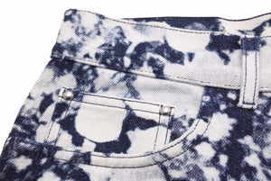 Louis Vuitton ルイヴィトン デニムパンツ ポピードロシー 19SS コットン 牛革 ブルー ホワイト サイズ28 美品 中古 42337