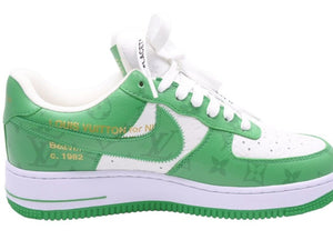新品未使用 ルイヴィトン LOUISVUITTON ナイキ AIR FORCE 1 LOW サイズ6.5 モノグラムレザーローカットスニーカー グリーン 42674