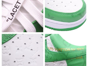 新品未使用 ルイヴィトン LOUISVUITTON ナイキ AIR FORCE 1 LOW サイズ6.5 モノグラムレザーローカットスニーカー グリーン 42674
