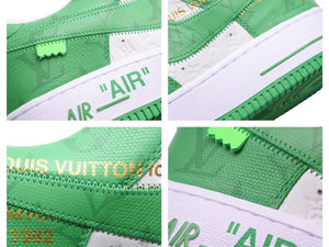 新品未使用 ルイヴィトン LOUISVUITTON ナイキ AIR FORCE 1 LOW サイズ6.5 モノグラムレザーローカットスニーカー グリーン 42674