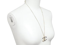 Load image into Gallery viewer, CHANEL シャネル ネックレス アクセサリー ココマーク ラインストーン ゴールド ブルー GP 美品 中古 42948