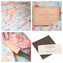 Load image into Gallery viewer, 新品同様 LOUIS VUITTON ルイ ヴィトン パウチィ M95382 モノグラムデニムパッチワーク ブルー ハンドバッグ ポーチ 43048