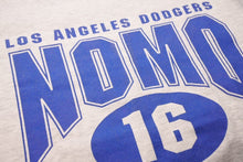 Load image into Gallery viewer, LOS ANGELES ロサンゼルス DODGERS ドジャース HIDEO NOMO 野茂英雄 Tシャツ コットン グレー シングルステッチ 美品 中古 43407
