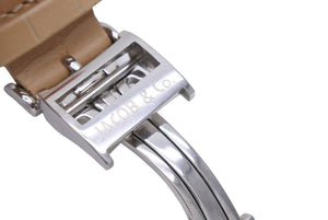 Jacob&co ジェイコブ CASSIS カシス 5タイムゾーン 47mm レザーベルト 替えベルト ジェニュインレザー ベージュ 良品 中古 43759