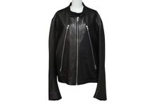 Load image into Gallery viewer, MARTIN MARGIELA マルタンマルジェラ ライダースジャケット 八の字型ジップ S50AM0489 SY1460 ブラック 52 美品 中古 43907