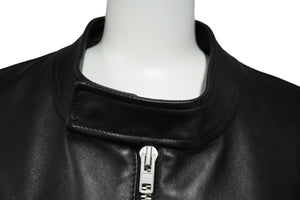 MARTIN MARGIELA マルタンマルジェラ ライダースジャケット 八の字型ジップ S50AM0489 SY1460 ブラック 52 美品 中古 43907