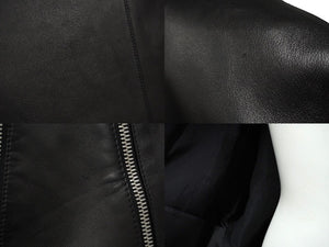 MARTIN MARGIELA マルタンマルジェラ ライダースジャケット 八の字型ジップ S50AM0489 SY1460 ブラック 52 美品 中古 43907