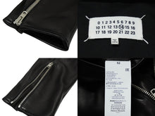 Load image into Gallery viewer, MARTIN MARGIELA マルタンマルジェラ ライダースジャケット 八の字型ジップ S50AM0489 SY1460 ブラック 52 美品 中古 43907