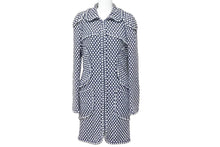 Load image into Gallery viewer, CHANEL シャネル コート ココマーク ラインストーン P32956V23394 コットン レーヨン ホワイト ネイビー 36 美品 中古 44189