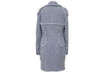 Load image into Gallery viewer, CHANEL シャネル コート ココマーク ラインストーン P32956V23394 コットン レーヨン ホワイト ネイビー 36 美品 中古 44189
