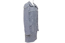 Load image into Gallery viewer, CHANEL シャネル コート ココマーク ラインストーン P32956V23394 コットン レーヨン ホワイト ネイビー 36 美品 中古 44189