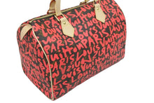 Load image into Gallery viewer, LOUIS VUITTON ルイヴィトン モノグラム グラフィティ スピーディ30 ハンドバッグ M93704 ピンク PVC ヌメ革 中古 44322