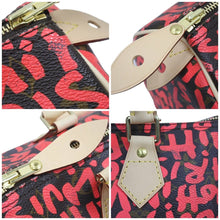 Load image into Gallery viewer, LOUIS VUITTON ルイヴィトン モノグラム グラフィティ スピーディ30 ハンドバッグ M93704 ピンク PVC ヌメ革 中古 44322