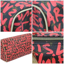 Load image into Gallery viewer, LOUIS VUITTON ルイヴィトン モノグラム グラフィティ スピーディ30 ハンドバッグ M93704 ピンク PVC ヌメ革 中古 44322