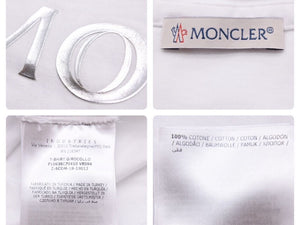 MONCLER モンクレール GIROCOLLO 半袖Ｔシャツ ホワイト クロップド トップス ロゴ 8C70410V8094 サイズS 中古 44401