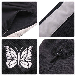 極美品 Needles ニードルス S.L.SEAM ポケット パンツ トラックパンツ ジャージ ボトムス ブラック HM243 サイズS 中古 44437