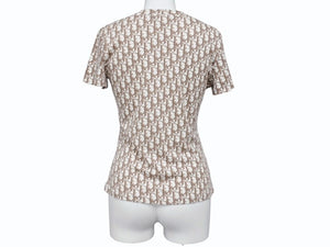 Christian Dior クリスチャンディオール Vネック半袖Tシャツ 5E16155951 サイズ40 トロッター ガリアーノ期 美品 中古 4b004576
