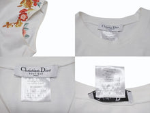 Load image into Gallery viewer, Christian Dior クリスチャンディオール タンクトップ ノースリーブ 2P12155001 サイズ38 ホワイト フラワー ガリアーノ期 美品 中古 4b004577