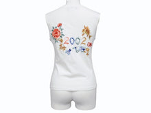Load image into Gallery viewer, Christian Dior クリスチャンディオール タンクトップ ノースリーブ 2P12155001 サイズ38 ホワイト フラワー ガリアーノ期 美品 中古 4b004577