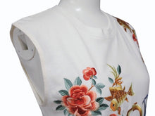 Load image into Gallery viewer, Christian Dior クリスチャンディオール タンクトップ ノースリーブ 2P12155001 サイズ38 ホワイト フラワー ガリアーノ期 美品 中古 4b004577