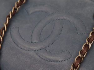 CHANEL シャネル インザミックス ココマーク 2WAYショルダーバッグ 14番台 ブルー ブラウン シルバー金具 良品 中古 45958