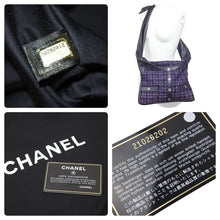 Load image into Gallery viewer, 極美品 CHANEL ガールシャネル 15SS 21番台 ココマーク ショルダー レザー ツイード ネイビー ピンク マルチ 46102