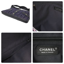 Load image into Gallery viewer, 極美品 CHANEL ガールシャネル 15SS 21番台 ココマーク ショルダー レザー ツイード ネイビー ピンク マルチ 46102