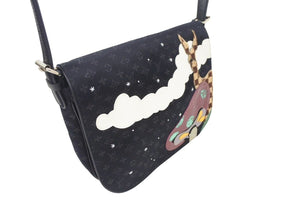 極美品 LOUIS VUITTON ルイ・ヴィトン ハンドバッグ ブラック モノグラムサテン ミュゼット 新品同様 M92273 中古 46213