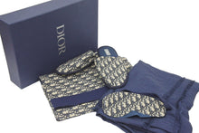 Load image into Gallery viewer, Dior ディオール ホームウェアキット オブリークジャカード ウール シルク カシミア ネイビーブルー 美品 中古 46465