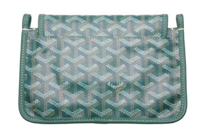 新品同様 GOYARD ゴヤール Plumet プリュメ ショルダーバッグ 斜めがけポシェット ストラップ無し PVC レザー グリーン 中古 46538