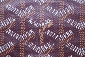 新品同様 GOYARD ゴヤール Plumet プリュメ ショルダーバッグ 斜めがけポシェット ストラップ無し PVC レザー ボルドー 中古 46540