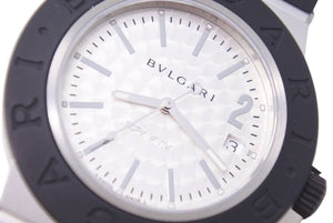 未使用 ブルガリ BVLGARI アルミニウム 空山基LIMITED 103703 BB40AT ラバー × アルミニウム メンズ 中古 46624