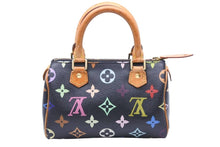 Load image into Gallery viewer, LOUIS VUITTON ルイヴィトン ミニスピーディ ハンドバッグ モノグラム ブラック マルチカラー 村上隆 レザー M92644 中古 46627