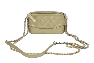 CHANEL シャネル ココマーク ガブリエルチェーンショルダーバッグ 25番台 A94505 カーフスキン ゴールド 美品 中古 47094