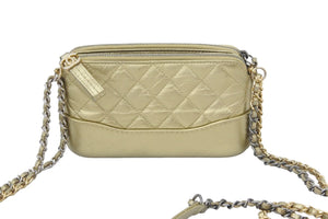 CHANEL シャネル ココマーク ガブリエルチェーンショルダーバッグ 25番台 A94505 カーフスキン ゴールド 美品 中古 47094
