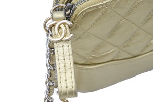 CHANEL シャネル ココマーク ガブリエルチェーンショルダーバッグ 25番台 A94505 カーフスキン ゴールド 美品 中古 47094