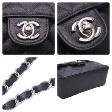 Load image into Gallery viewer, 極美品 CHANEL シャネル ミニマトラッセ ネイビー キャビアスキン 9番台 ラムスキン ショルダーバッグ 中古 47128