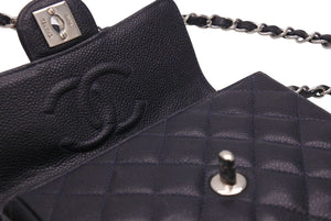 極美品 CHANEL シャネル ミニマトラッセ ネイビー キャビアスキン 9番台 ラムスキン ショルダーバッグ 中古 47128