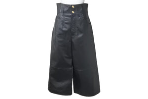 CELINE セリーヌ ジャンボジーンズ ボトムス パンツ 21-22AW 2G263280D ラムスキン ブラック ゴールド金具 26 美品 中古 47142