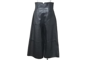 CELINE セリーヌ ジャンボジーンズ ボトムス パンツ 21-22AW 2G263280D ラムスキン ブラック ゴールド金具 26 美品 中古 47142