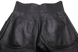CELINE セリーヌ ジャンボジーンズ ボトムス パンツ 21-22AW 2G263280D ラムスキン ブラック ゴールド金具 26 美品 中古 47142