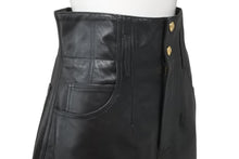 Load image into Gallery viewer, CELINE セリーヌ ジャンボジーンズ ボトムス パンツ 21-22AW 2G263280D ラムスキン ブラック ゴールド金具 26 美品 中古 47142