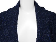 Load image into Gallery viewer, CHANEL シャネル ツイードジャケット P53945V38337 ナイロン ポリエステル コットン ブルー シルバー金具 サイズ38 美品 中古 47233