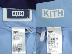 KITH KIDS キス キッズ ナイロンジャケット ブルゾン ナイロン ブルー ネイビー サイズ6 KHK010037 美品 中古 47653