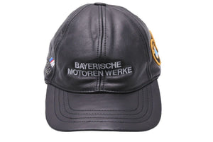 BMW ビーエムダブリュ レザーキャップ LUKA SABBAT バべアリアン バイエリッシュ・モトーレン・ヴェルケ ブラック 美品 中古 47661