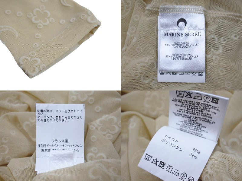 極美品 Marine Serre マリーンセル Crescent Moon シースルー