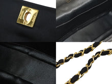 Load image into Gallery viewer, CHANEL シャネル ミニマトラッセ ココマーク ショルダーバッグ ミニバッグ 06番台 サテン ブラック ゴールド金具 美品 中古 48049