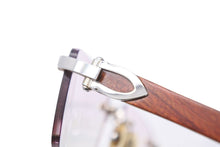 Load image into Gallery viewer, Cartier カルティエ サングラス メガネ ウッドテンプル 140b メタル ウッド ブラウン ピンク グラデーション □19 美品 中古 48111