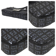 Load image into Gallery viewer, FENDI フェンディ スパンコール マンマバケット ショルダーバッグ ワンショルダーバッグ ブラック ロゴ 美品 中古 48232